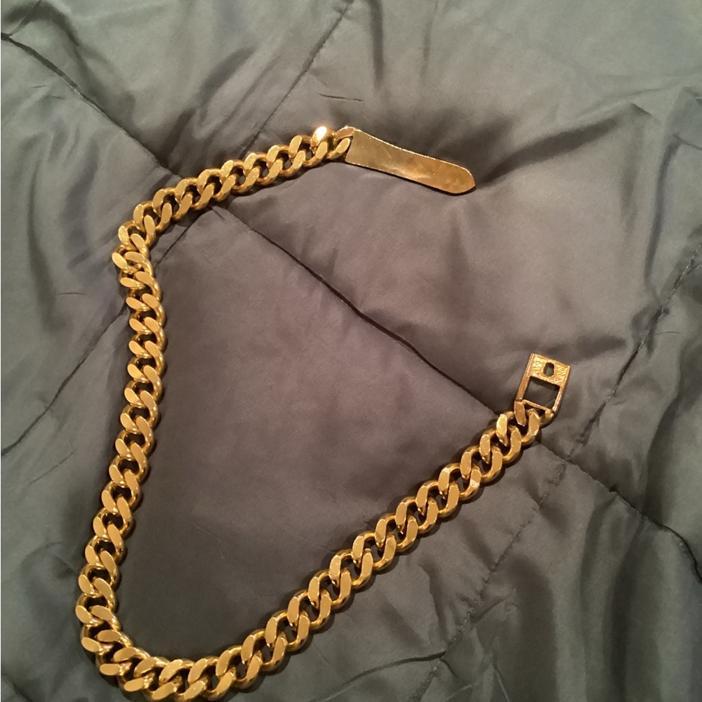 Vintage gold tone link belt